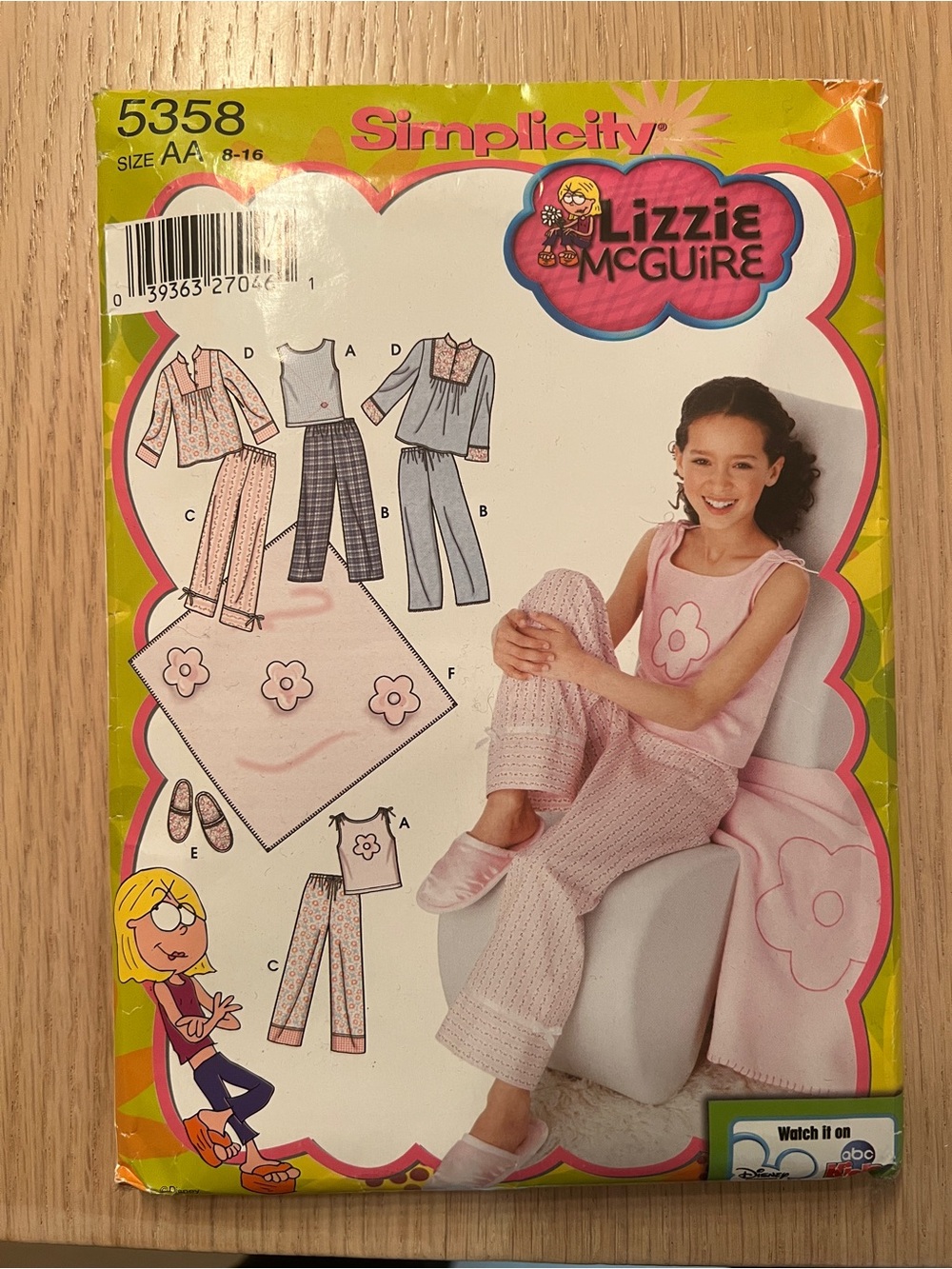 Simplicity Lizzie McGuire Girls Pajama Set Pattern 5358